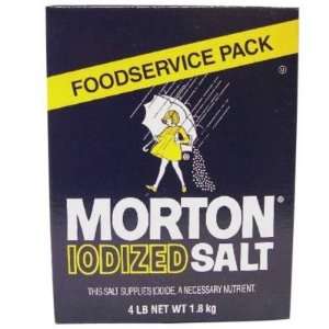 Morton Iodized Table Salt   4lb. Box (4 Pack)  Grocery 