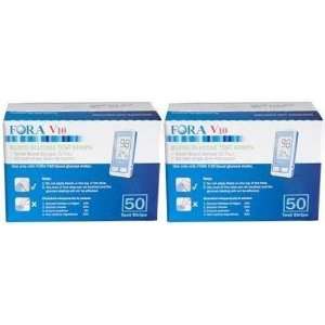  100 FORA V10 Blood Glucose Test Strips   EXP 8/2013 (2 