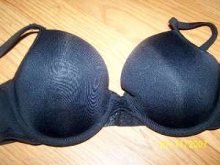   PRE OWNED VICTORIAS SECRET PADDED PUSH UP UNDERWIRE BRAS, 36C  