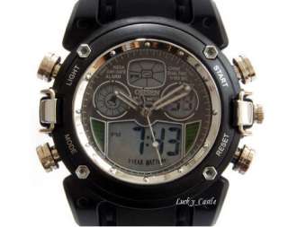 New Black Army Military Digital Mens Boys Alarm Sports Wrist Watch 