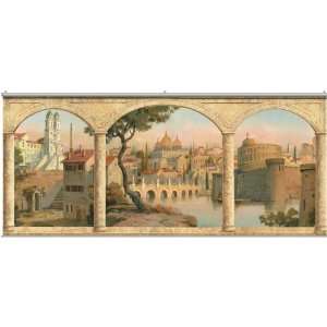  Stone Arches Minute Mural   Tuscan Scenic