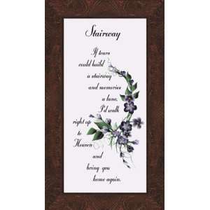 Sympathy Poem Stairway to Heaven Framed 4.5x8 with Easel  
