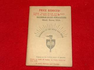 Vintage Haldeman Julius List and Order book for 100s of Books  