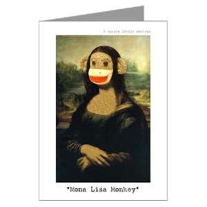  Mona Lisa Monkey Fantasy Greeting Cards Pk of 10 by 