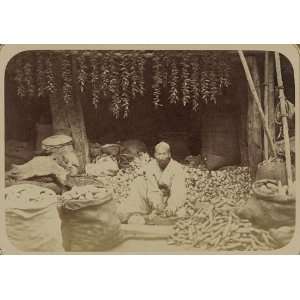  Turkic people,vegetable vendor,carrots,commerce,c1865 