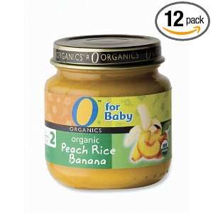 Organics for Baby Organic Peach, Rice, Banana, Stage 2, 4 Ounce Jars 