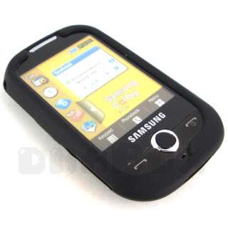 For Samsung S3650 Corby , Silicone Cover Case Skin Film Black  