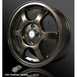  6 Spoke Racing Wheel Bronze JDM Style Rim 15 Inch 5x114.3 