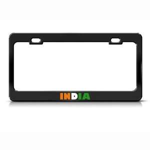 India Flag Country Metal license plate frame Tag Holder