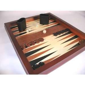  Brn & Blk Wood Attache Backgammon 