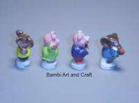 FINE PORCELAIN HAND PAINTED ANIMALS PARTY FIGURINES  