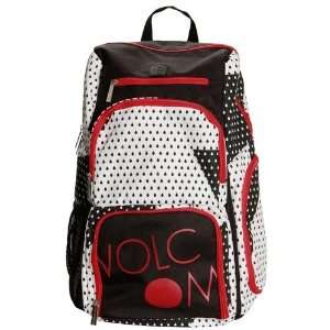  Volcom Short Bus Tech Black Red Juniors Backpack Sports 