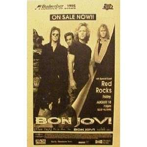  Bon Jovi Red Rocks 1995 Original Concert Poster