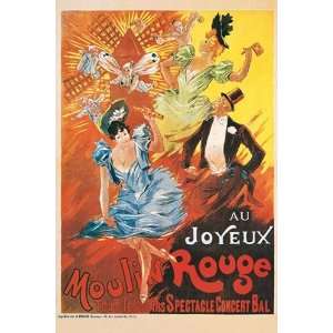  Vintage   Au Joyeux Moulin Rouge   Canvas
