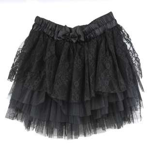women ladies fashion black lace gauze 5 tiered skirt article nr 
