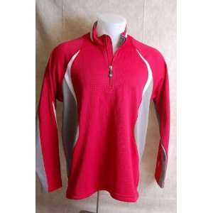  New Mens Warmalite Red 1/2 zip Golf pull over Size large 