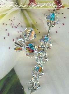 Swarovski #5301 Bicone Beads 6MM Crystal Clear AB  (20)  