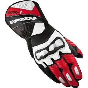 Spidi Mens Red STR 1 Leather Gloves   Size  Large 