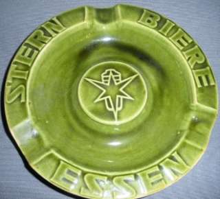 STERN BIERE ESSEN BEER ADVERTISING ASHTRAY OLD POTTERY  