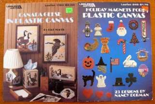 Lot Of 6 LEISURE ARTS Plastic Canvas Booklets Canada Geese, Pretty 