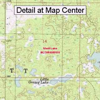  USGS Topographic Quadrangle Map   Shell Lake, Wisconsin 
