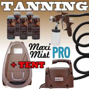   PRO Sunless Spray Tanning KIT TENT Machine Airbrush Tan MaxiMist BROWN