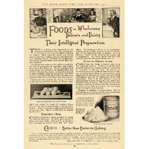  1912 Ad Crisco Aroma Tub Fish Balls Fry Cooking Baking 