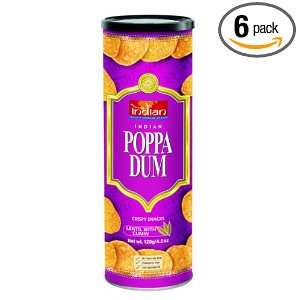 Truly Indian Cumin Poppadums, 4.2 Ounce Cans (Pack of 6)  