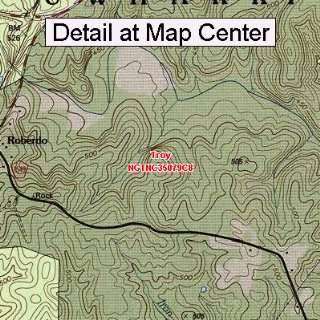  USGS Topographic Quadrangle Map   Troy, North Carolina 