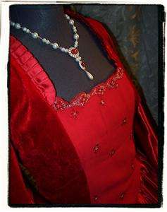 Renaissance costume dress Red Queen Tudor Gown B 44  