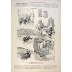 Trout Fishing Tay Finlarig Castle Scotland Print 1892