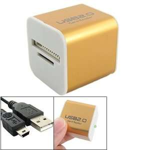   Gold Tone Cubic M2 MicroSD MS Duo Pro Multi Card Reader Electronics