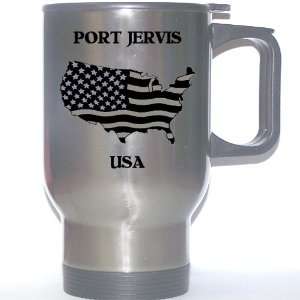  US Flag   Port Jervis, New York (NY) Stainless Steel Mug 