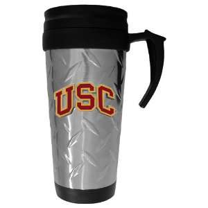  USC Trojans Diamond Plate Travel Mug   NCAA College 