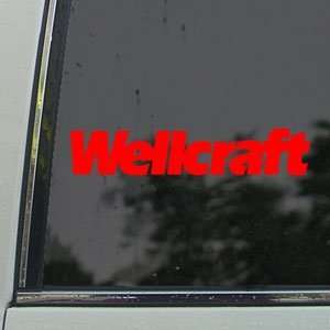  Wellcraft Red Decal BOAT CRUISER Truck Window Red Sticker 