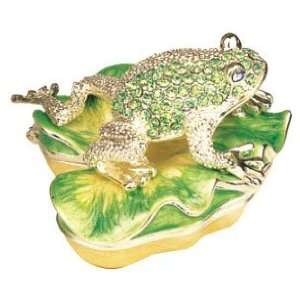  Trinket Box Frog Jeweled Collectible Decoration Desk Decor 
