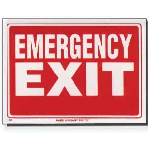  9 X 12 Emergency Exit Sign, Case Pack 24 Office 