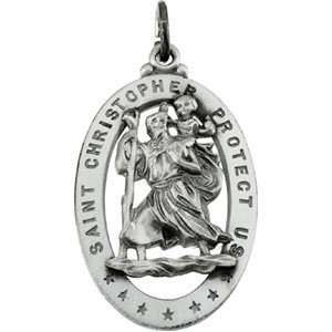  Sterling Silver St. Christopher Medal DivaDiamonds 