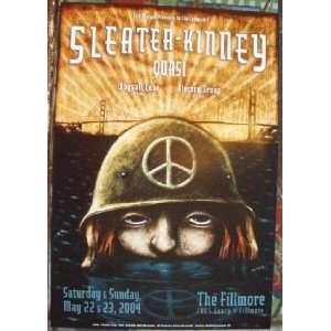  Sleater Kinney Fillmore Concert Poster 2004 F621