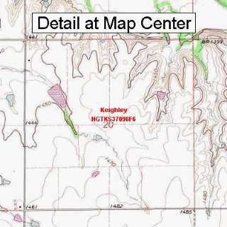  USGS Topographic Quadrangle Map   Keighley, Kansas (Folded 