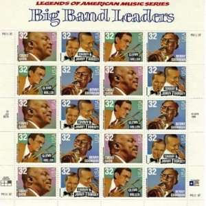  Big Band Leaders 20 x 32 Cent U.S. Postage Stamps 1996 