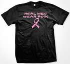   Men Wear Pink   Breast Cancer Awareness Ribbon Trope Mens T shirt
