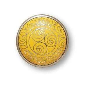  Yellow Tribal Pattern Cloisonn? Knob 42Mm L PBF560 Y C 