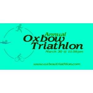  3x6 Vinyl Banner   Annual Oxbow Triathlon 