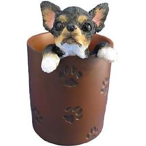 Tricolored Chihuahua Pencil Cup Holder