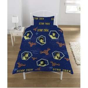 Star Trek Characters Rotary Single Bed Duvet Quilt Cover Set  