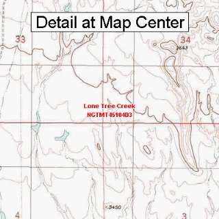  USGS Topographic Quadrangle Map   Lone Tree Creek, Montana 