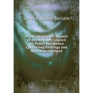  Public assistance  report, United States. Books