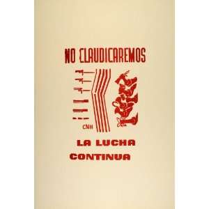 1968 Political Poster Mexico Uprising Protest CNH Litho 