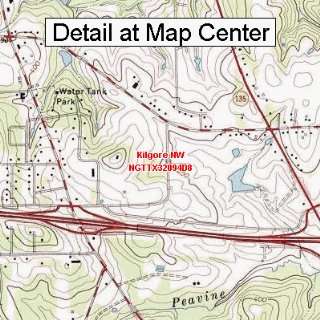 USGS Topographic Quadrangle Map   Kilgore NW, Texas (Folded/Waterproof 